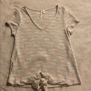 Rainbow striped dressy shirt